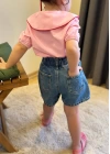 Kalp Yaka Şort Etekli Takım