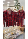 Kırmızı Çizgili Çocuk Pijama Takımı (5-16 yaş)