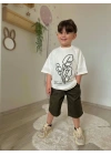 Haki Kot Şortlu Takım