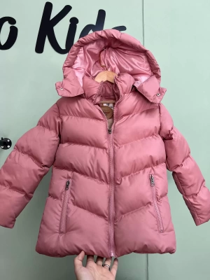 Kapüşonlu Polar Kışlık Mont Pembe