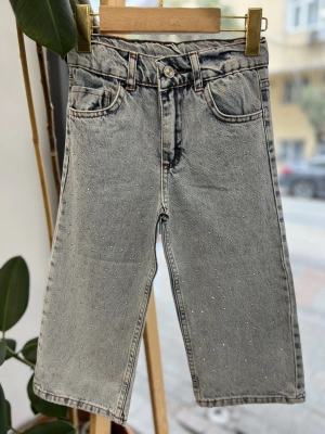 Taşlı Buz Rengi Jean (7/8 yaş)
