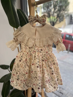 Tokalı Vintage Elbise