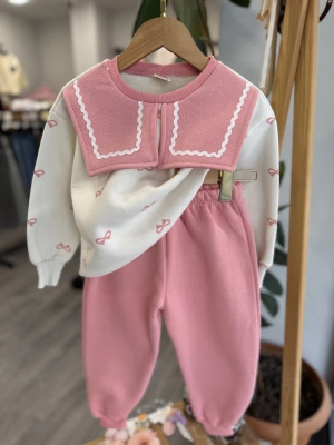 Yakalı Fiyonk Baskılı Takım