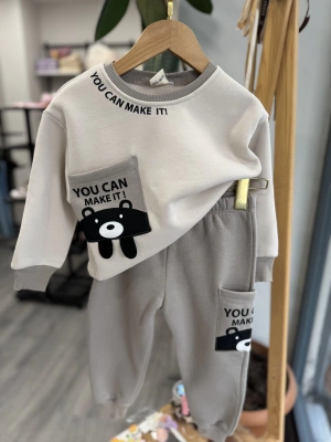 Ayıcık Cepli Şardonlu Takım (4 yaş)