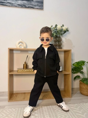 Erkek Siyah Üçlü Takım