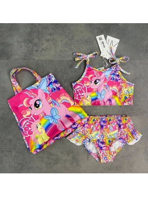 Çantalı Bikini Takım Renkli