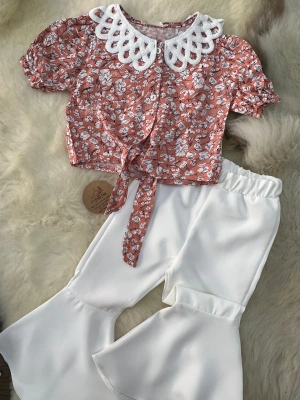 Crop Gömlekli Takım Kiremit