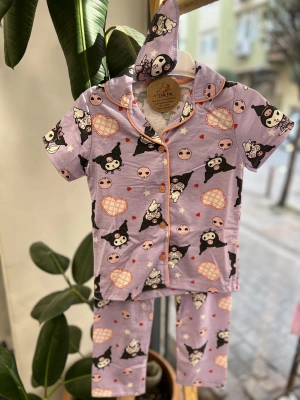 Kromili Uyku Bantlı Pijama Takımı
