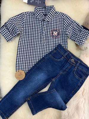 Ekose Gömlekli Erkek Takım