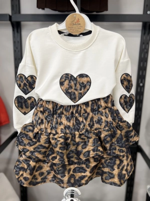 Leopar Etekli Kalpli Takım
