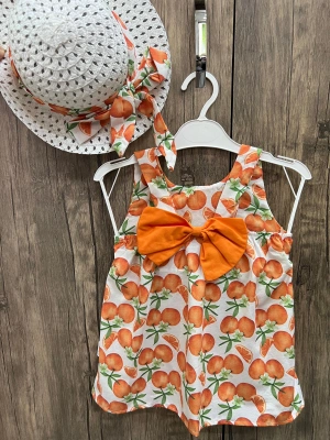 Şapkalı Elbise Turuncu