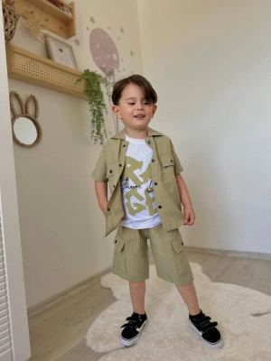 Üçlü Gabardin Ceketli Takım