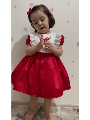 Vintage Elbise Kırmızı