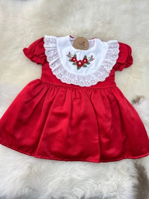 Vintage Elbise Kırmızı 5 yaş