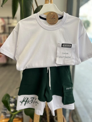 Sırt Baskılı Oversize Tişörtlü Takım