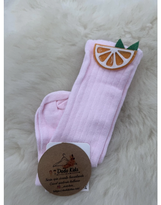 Pembe Diz Altı Çorap