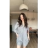 gri keten şort gömlek takım