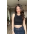 siyah crop halter body