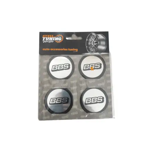 BBS Jant Göbek Arma Takım Yapıştırma Siyah Krom 58mm