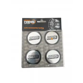 BBS Jant Göbek Arma Takım Yapıştırma Siyah Krom 58mm