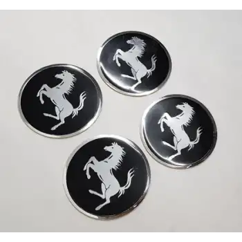 Jant Göbeği Arma Ferrari Alüminyum 60 mm 4lü Set Siyah Krom