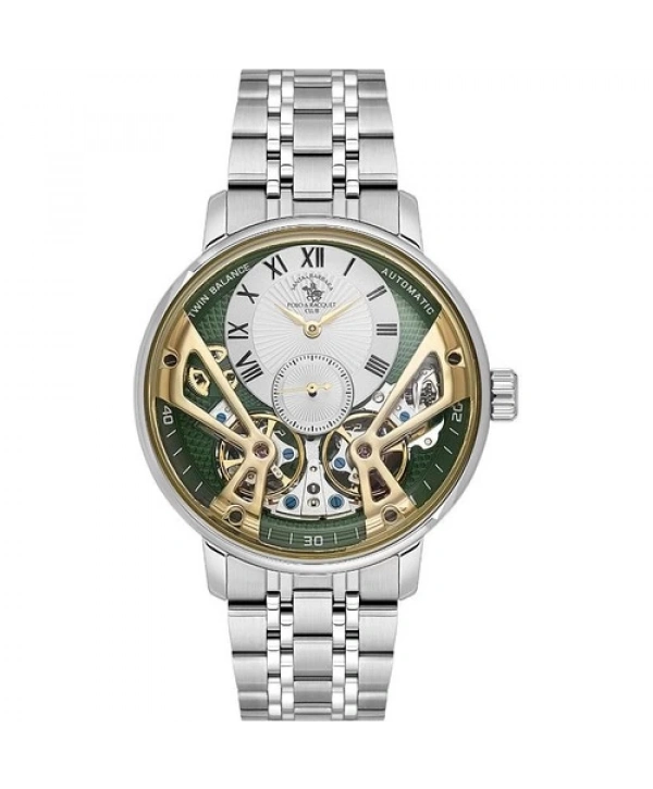 Santa Barbara Polo & Racquet Club Santa Barbara Polo Racquet Club SB.1.10604-4 Çelik Kasa Çelik Kordon Otomatik Metalik Erkek Kol Saati