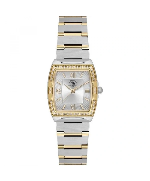 Santa Barbara Polo & Racquet Club Santa Barbara Polo Racquet Club SB.1.10584-3 Taşlı Tasarım Çelik Kasa Çelik Kordon Metalik-Altın Kadın Kol Saati