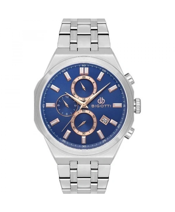 Bigotti BG.1.10567-5 Çelik Kaplama Fonksiyonlar Aktif Metalik Erkek Kol Saati