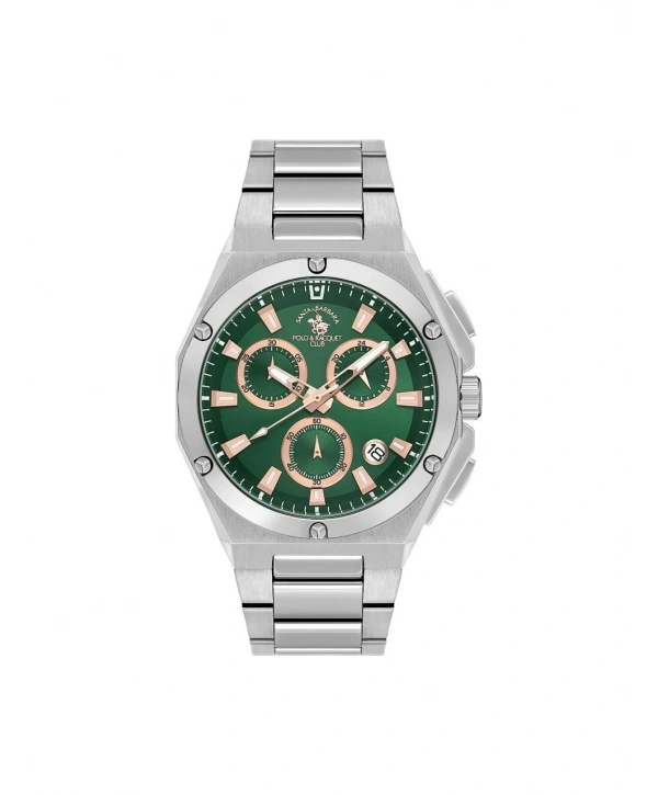 Santa Barbara Polo & Racquet Club Santa Barbara Polo Racquet Club SB.1.10577-3 Çelik Kasa Çelik Kordon Fonksiyonlar Aktif Metalik Erkek Kol Saati