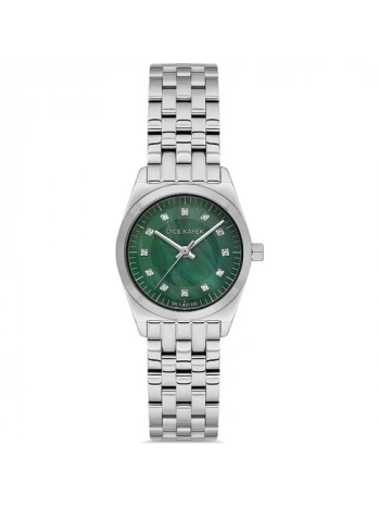 Dice Kayek DK.1.AG1352.02 Taşlı Tasarım 5 Atm Suya Dayanıklı Çelik Kordonlu Metalik Renk Kadın Kol Saati