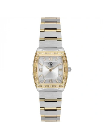 Santa Barbara Polo & Racquet Club Santa Barbara Polo Racquet Club SB.1.10584-3 Taşlı Tasarım Çelik Kasa Çelik Kordon Metalik-Altın Kadın Kol Saati