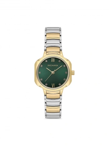 Dice Kayek DK.1.AG1345.04 Swarovski Taşlı Çelik Kordonlu Metalik Renk Kadın Kol Saati