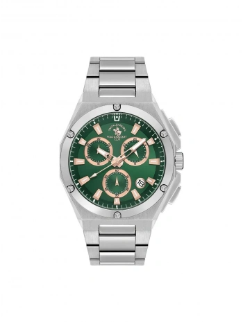 Santa Barbara Polo & Racquet Club Santa Barbara Polo Racquet Club SB.1.10577-3 Çelik Kasa Çelik Kordon Fonksiyonlar Aktif Metalik Erkek Kol Saati