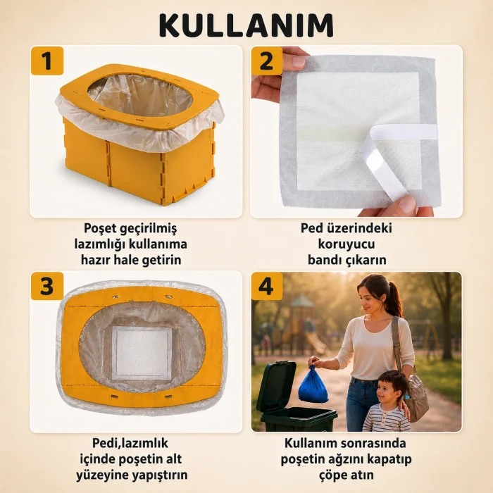 Guqqo Lazımlık Poşeti Sızıntı Önleyici Ped - 60 Adet