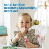 Guqqo Silikon Bebek Mama Kaşığı Seti, Diş Kaşıyıcı Uçlu, 2’li Set, Gıda Sınıfı BPA İçermez, BLW Uyumlu, Kırmızı Pembe