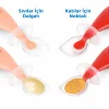 Guqqo Silikon Bebek Mama Kaşığı Seti, Diş Kaşıyıcı Uçlu, 2’li Set, Gıda Sınıfı BPA İçermez, BLW Uyumlu, Kırmızı Pembe