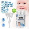 Guqqo Bebek Agız Temizleme Çubuğu, 25 Adet, Yenidoğan Dil Pamukçuk Temizleyici