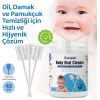 Guqqo Bebek Agız Temizleme Çubuğu, 45 Adet, Yenidoğan Dil Temizleyici, Bebek Diş Fırçası