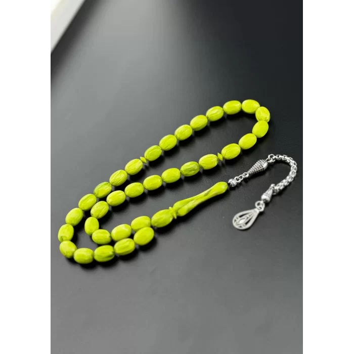 Neon Renk Sıkma Kehribar Tesbih Hcz-Model MBKTIF