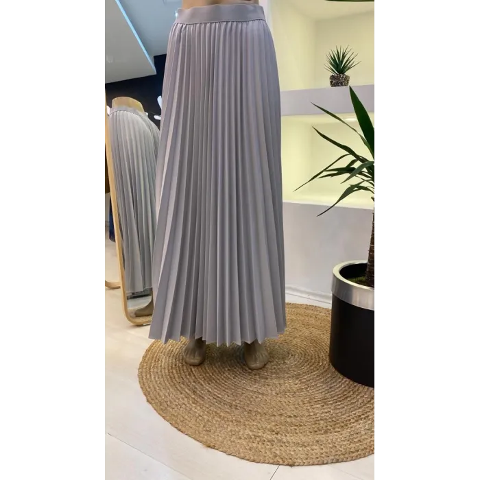 İnvee Pliseli Etek GÜMÜŞ 6998