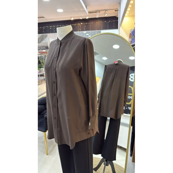 invee Elsa Gömlek kahve 7221