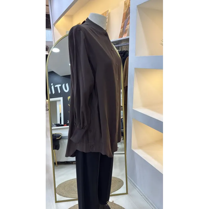 invee Elsa Gömlek kahve 7221