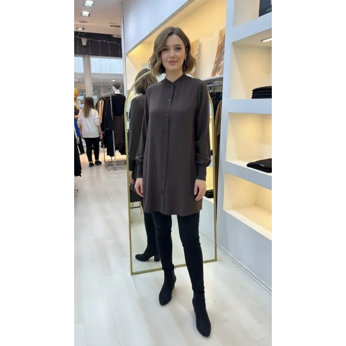 invee Elsa Gömlek kahve 7221