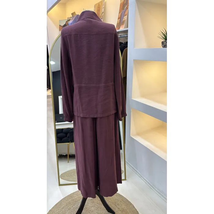Nuss Pantolonlu Takım 1049 bordo