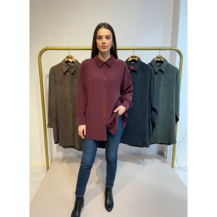 invee Terra Kadın Gömlek 7178 bordo