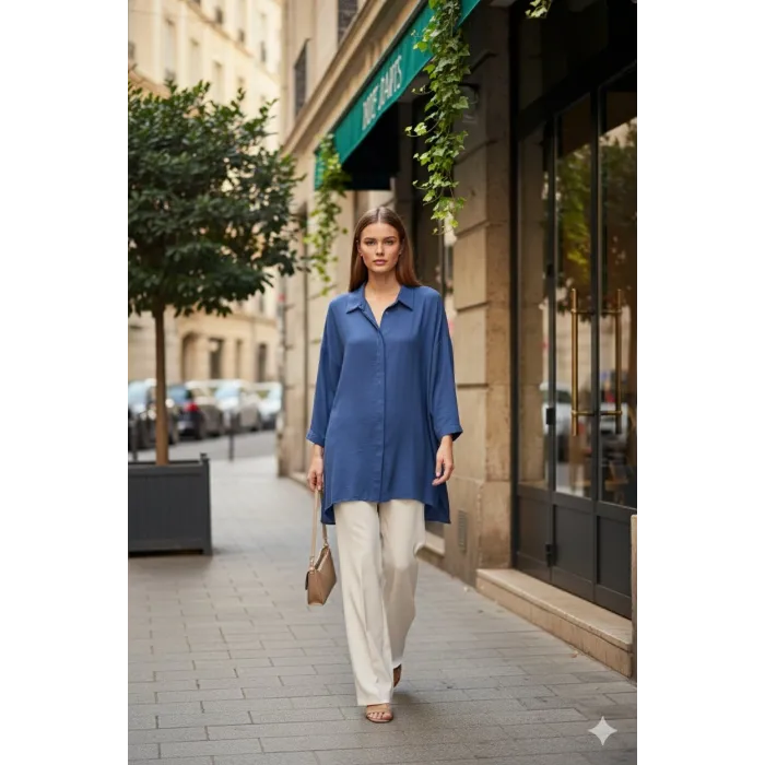 Nuss 3001 Gömlek - İNDİGO