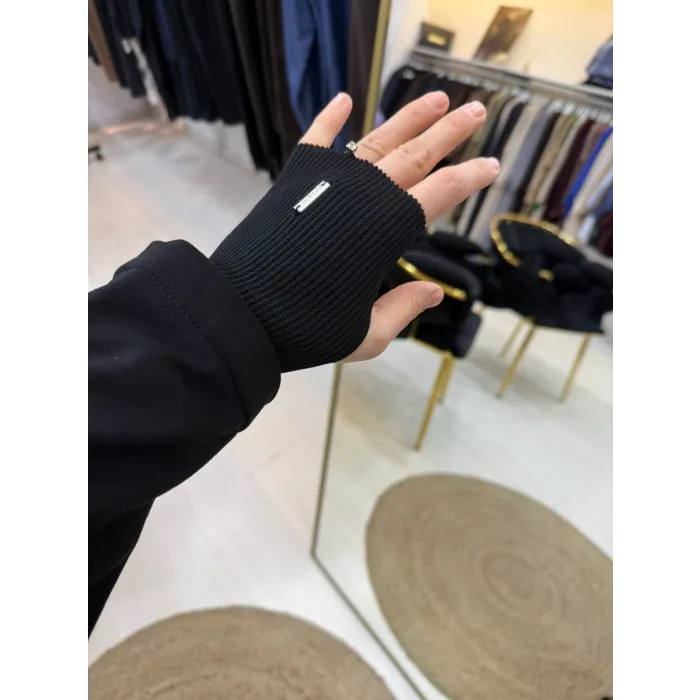 İnvee Vektör Tunik FERMUAR DETAYLİ  SİYAH  7218