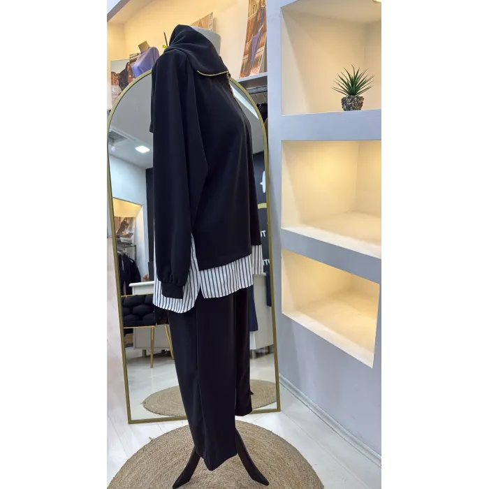 Nuss 1075 Pantolonlu Takım - SİYAH