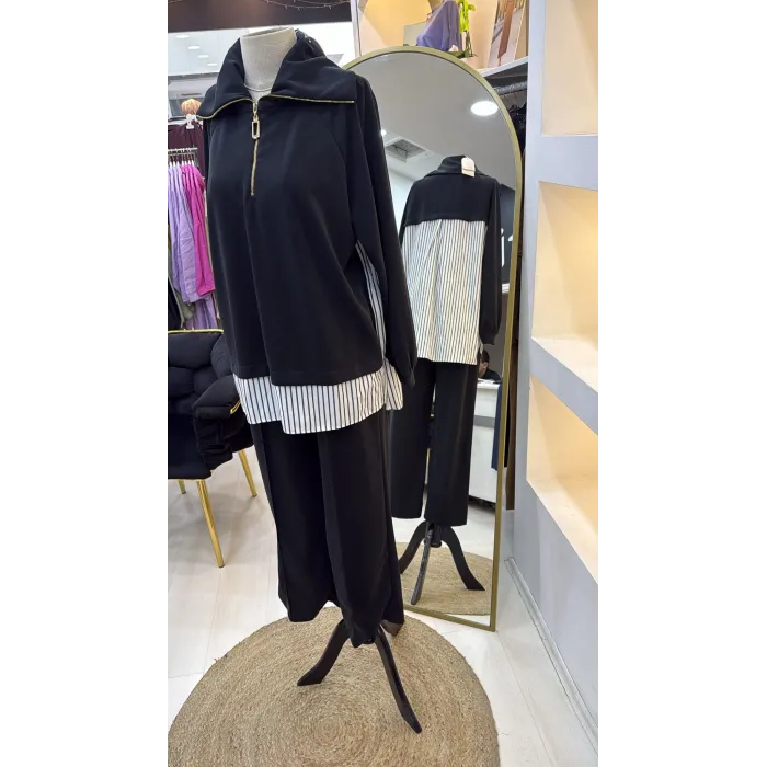 Nuss 1075 Pantolonlu Takım - SİYAH