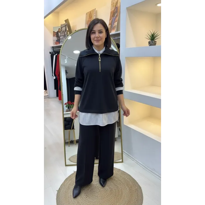 Nuss 1075 Pantolonlu Takım - SİYAH